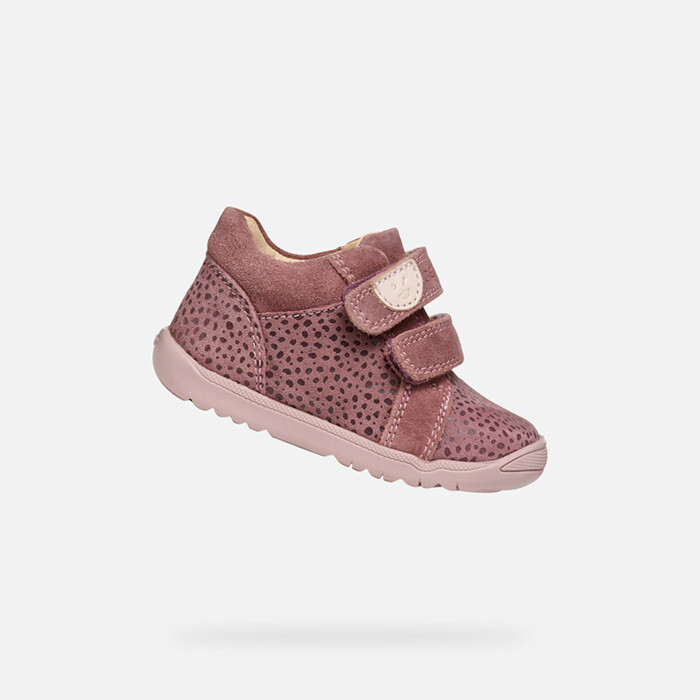 Girls First Steps Geox Macchia Dark Pink - Girls