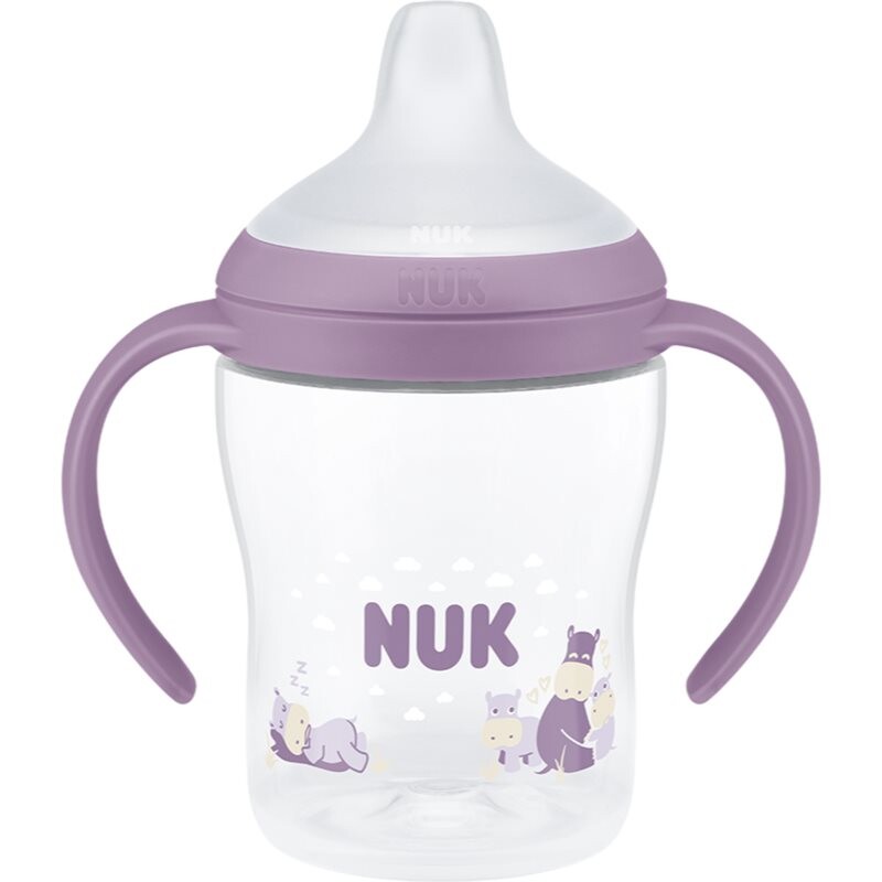NUK Perfect Match Hippo fľaštička na učenie s kontrolou teploty 6m+ 150 ml