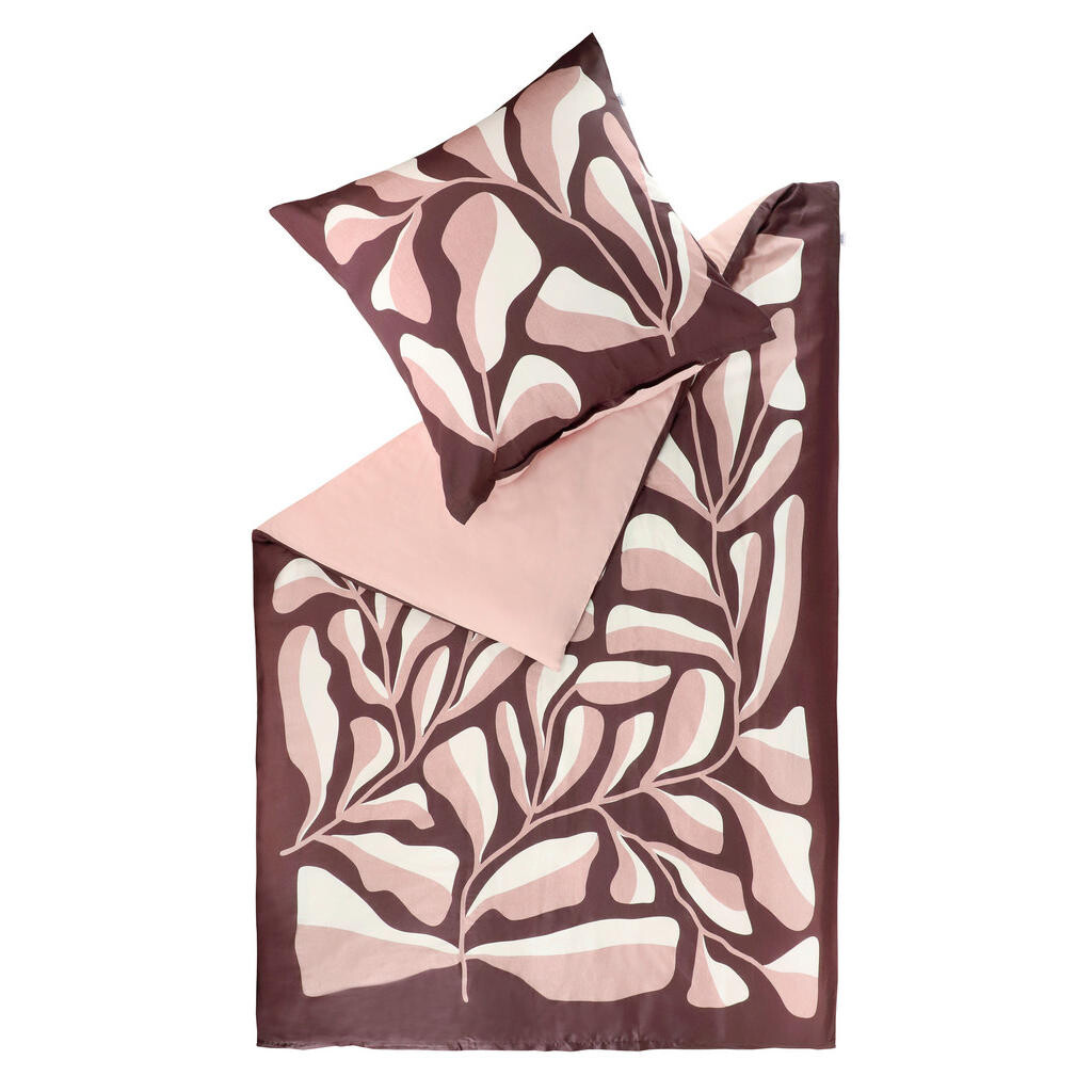 Schöner Wohnen OBOJSTRANNÁ POSTEĽNÁ BIELIZEŇ, satén, krémová, svetloružová, červenohnedá, 155/220 cm