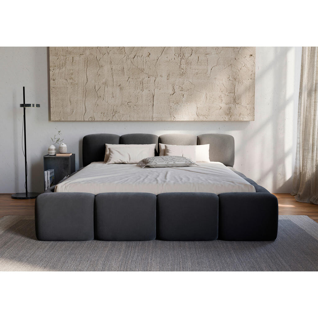 Carryhome ČALÚNENÁ POSTEĽ, 140/200 cm, čierna