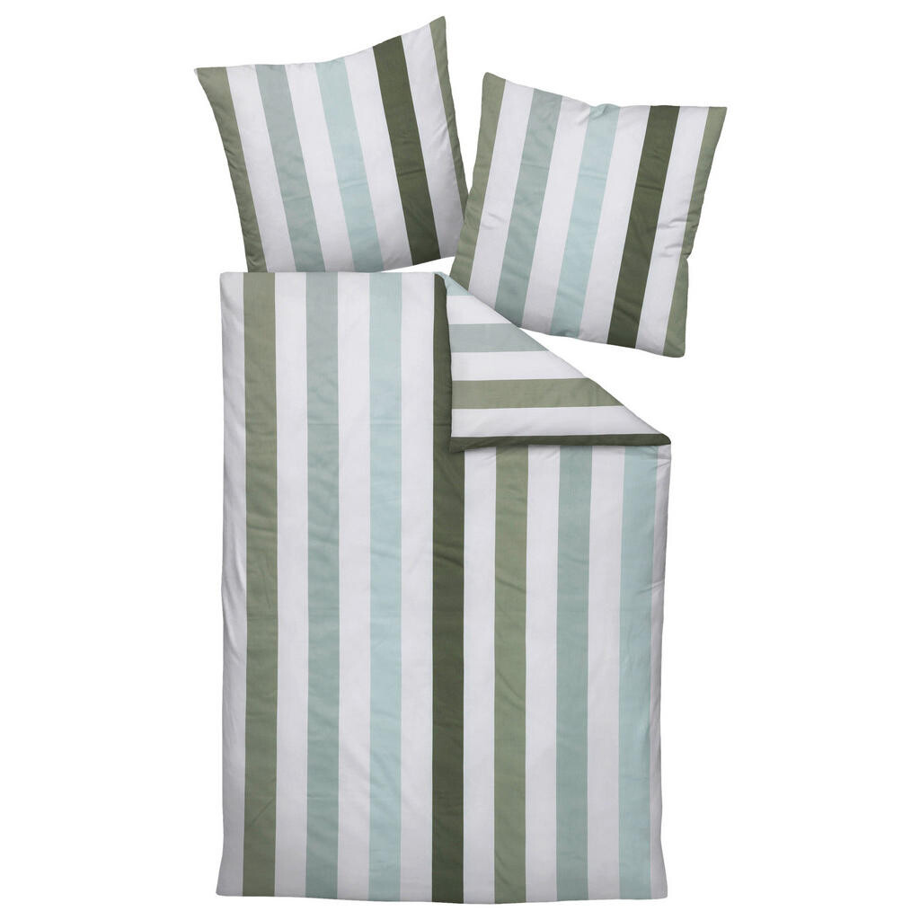 Janine POSTEĽNÁ BIELIZEŇ, makosatén, šalviovozelená, 135/200 cm