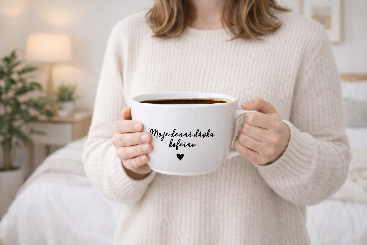MOJE DENNÍ DÁVKA KOFEINU - MEGA XXL keramický hrnek 1000 ml
