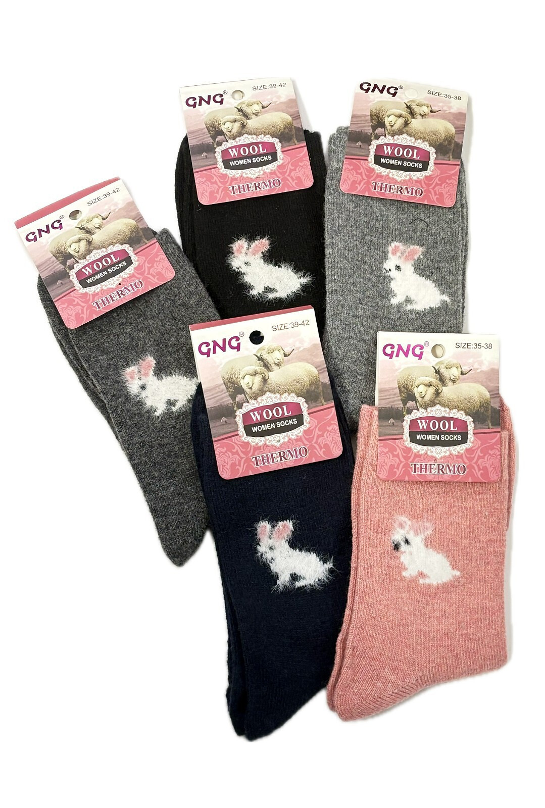 WiK GNG 002 Angora Dámske ponožky 332 35-42 Černá 39-42