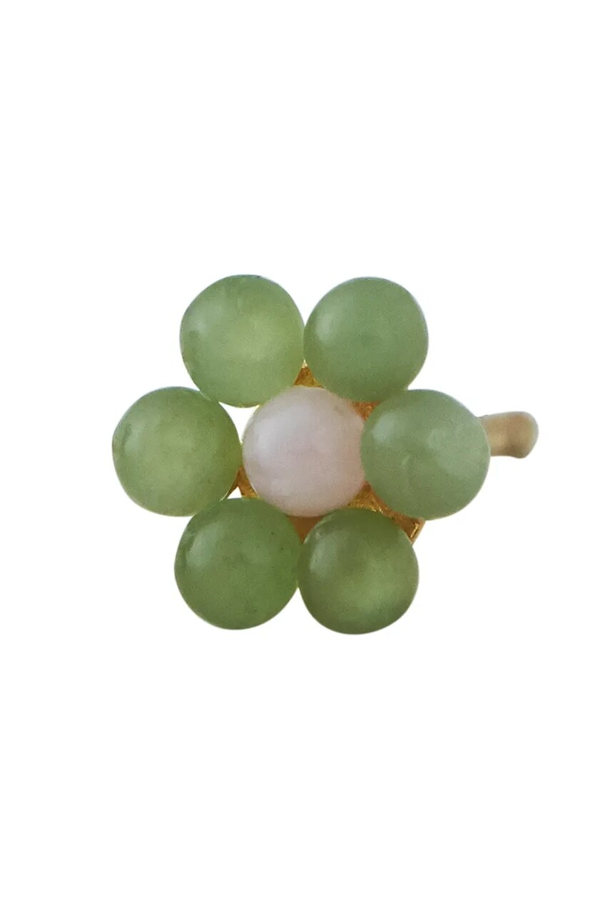 Pozlátená strieborná náušnica Design Letters