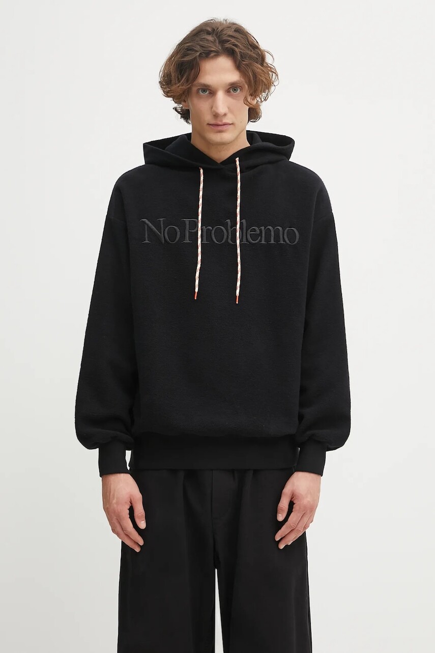 Bavlnená mikina No Problemo Reverse Fleece Hoodie