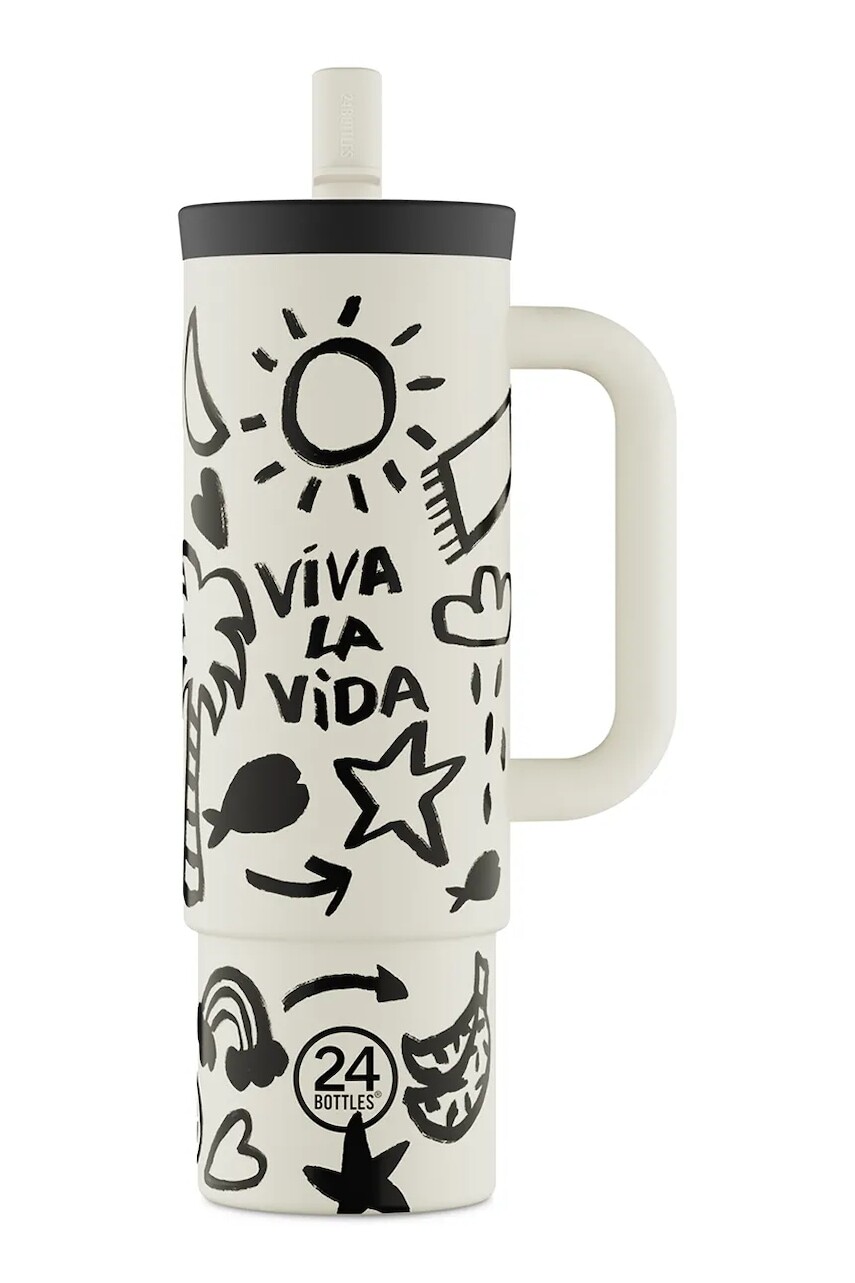 Hrnček 24bottles Straw Cup 800 Viva la Vida