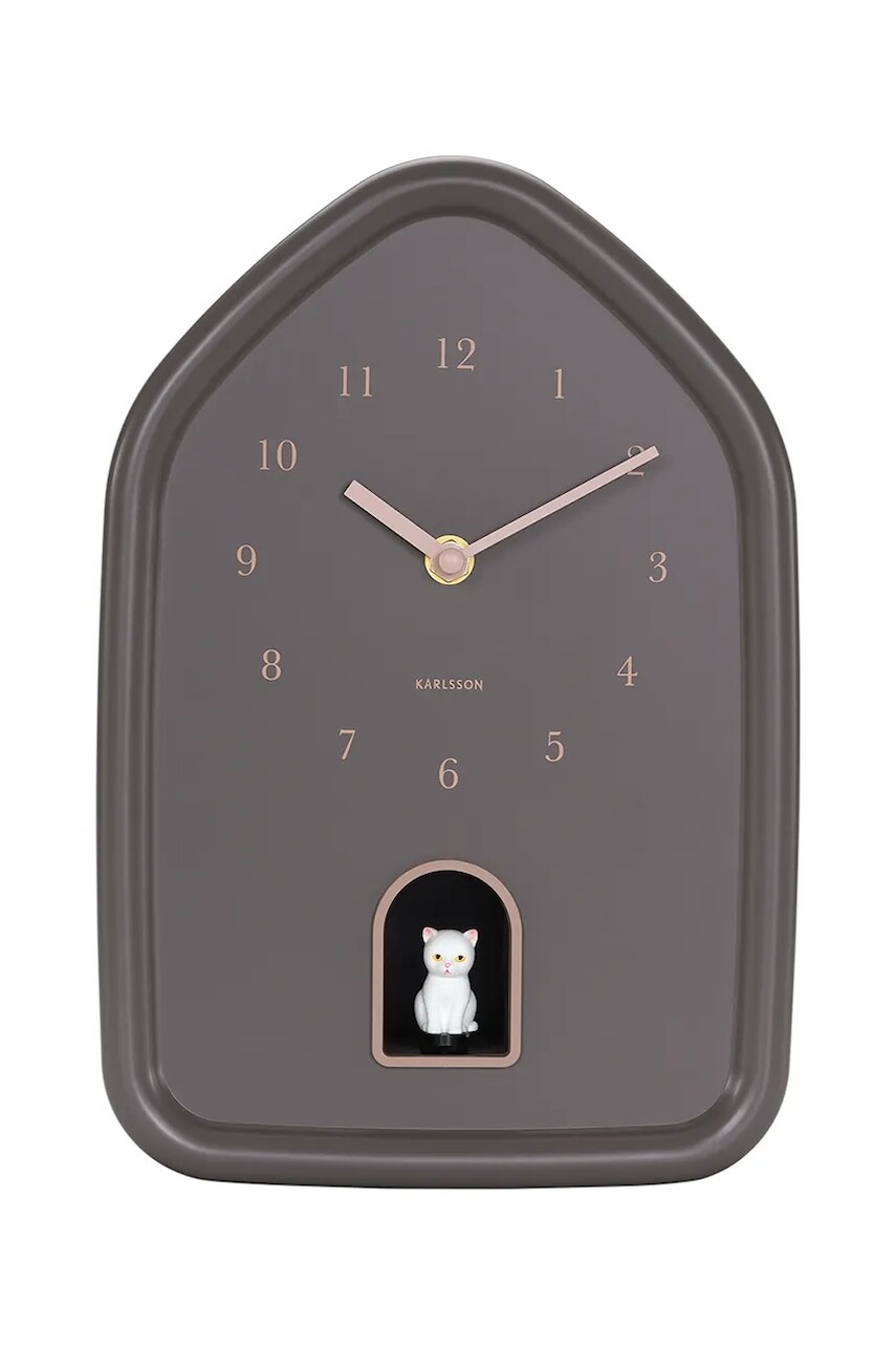 Nástenné hodiny so zvukom Karlsson Modern Kitty 29 x 20 cm