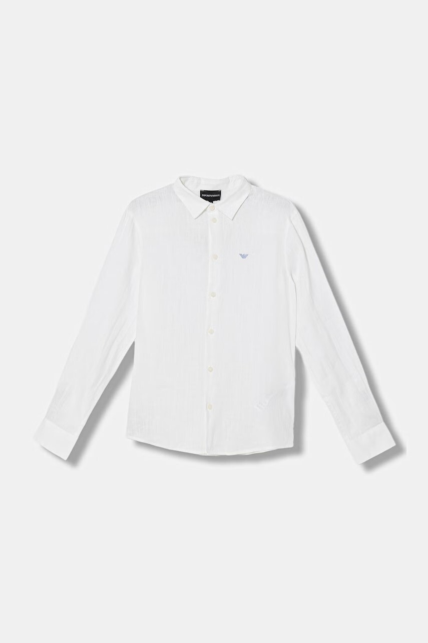 Detská ľanová košeľa Emporio Armani