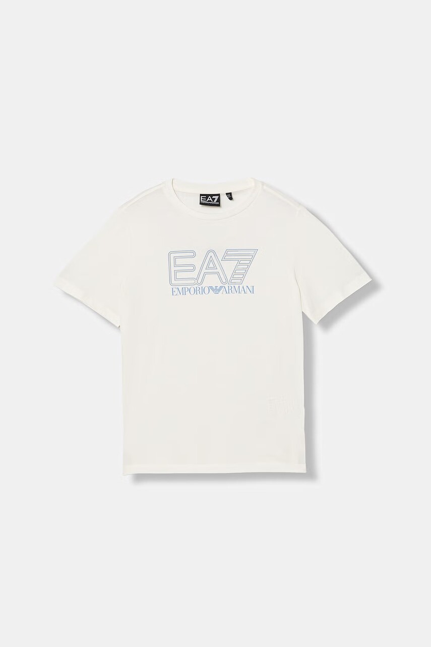 Detské bavlnené tričko EA7 Emporio Armani