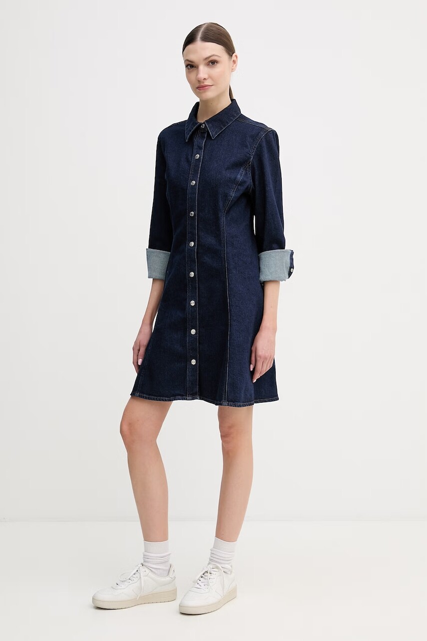 Rifľové šaty Calvin Klein Jeans