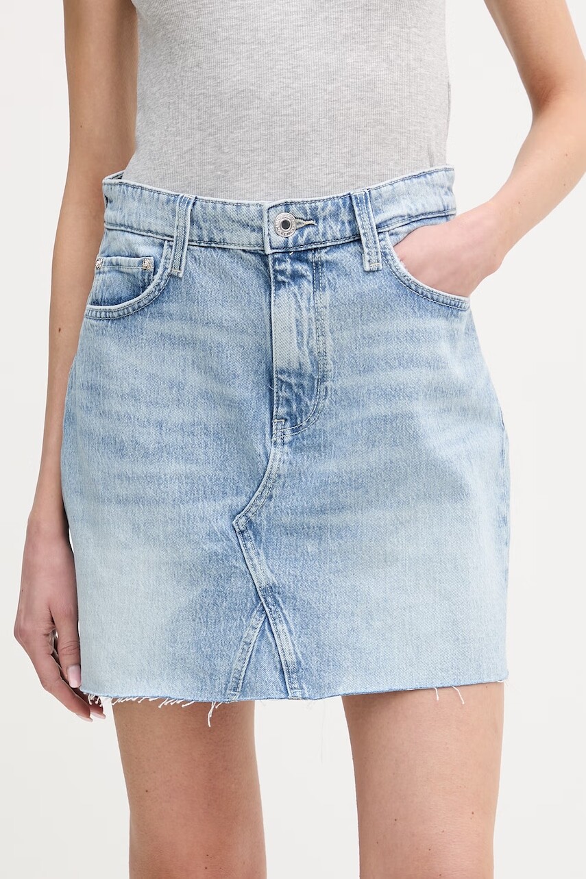 Rifľová sukňa Guess LAYLA