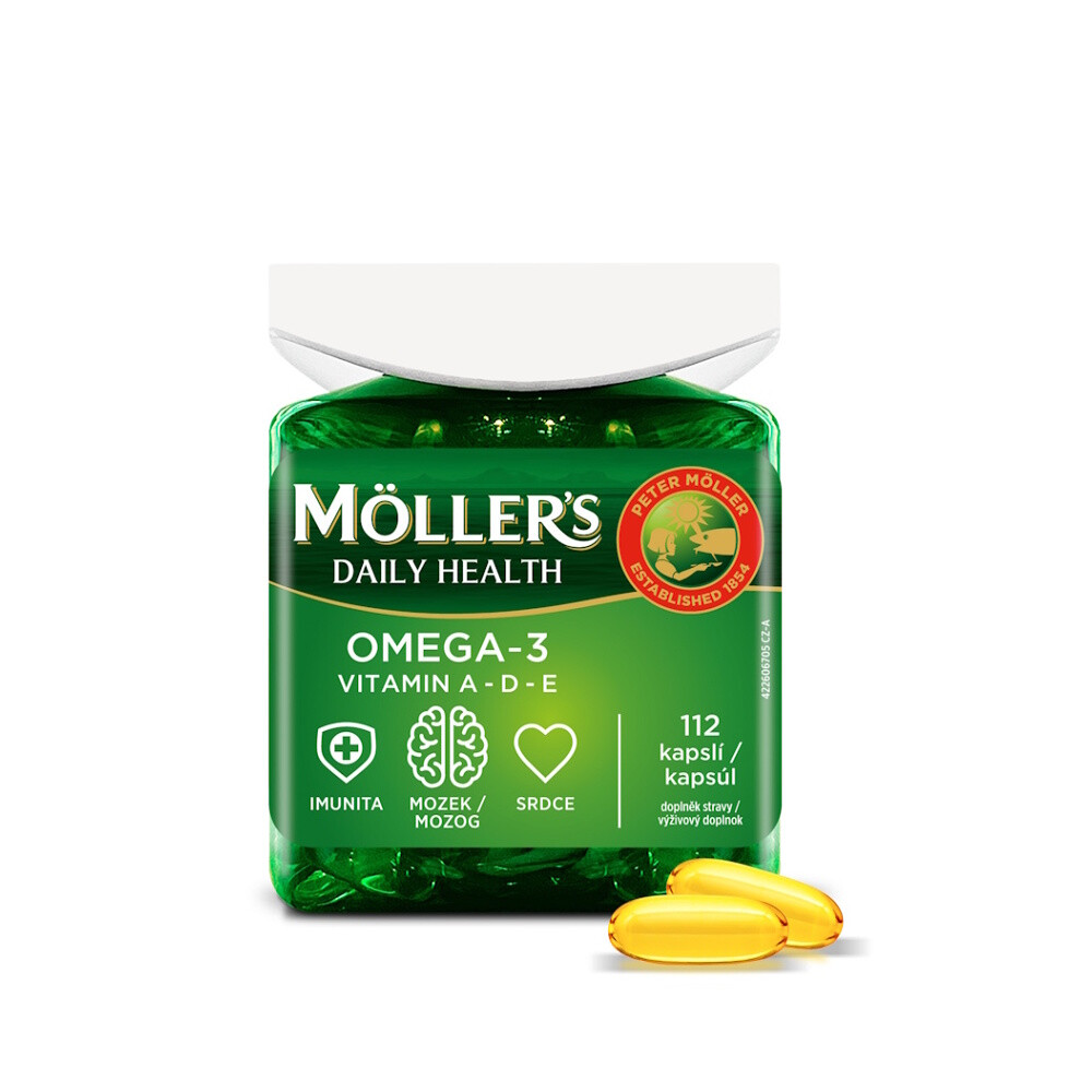 MÖLLER'S Omega-3 Daily Health 112 kapsúl, poškodený obal