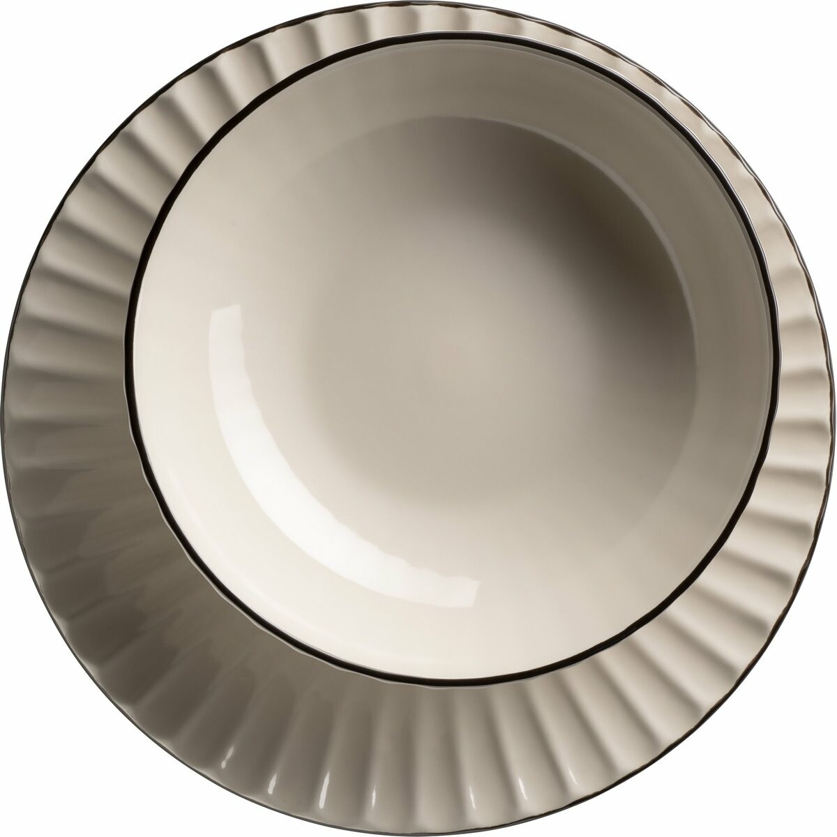 Mäser Súprava plytkých a hlbokých tanierov 8 ks OSITA – krémová