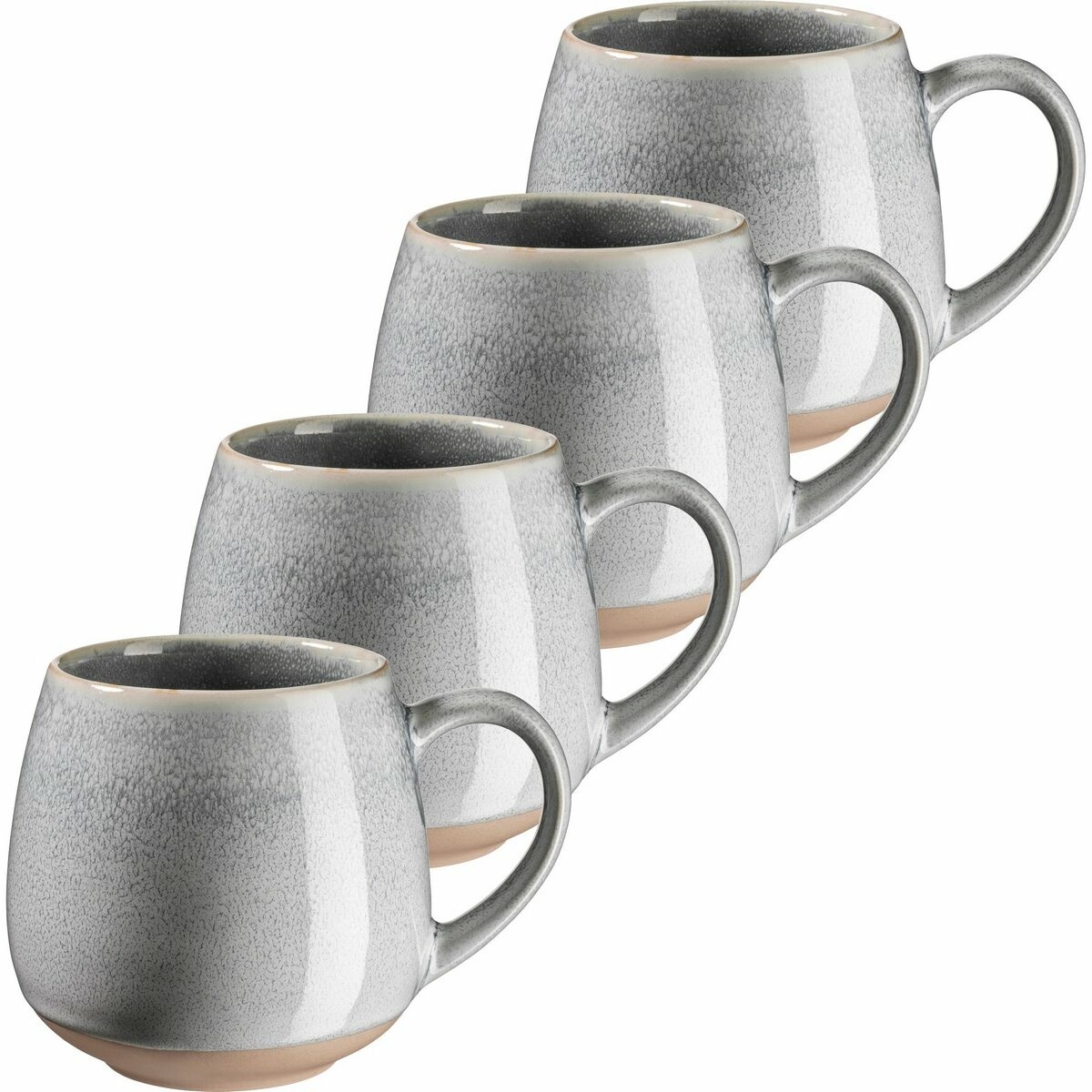 Mäser Súprava veľkých hrnčekov 4 ks AQUATA – 500 ml, sivá, 500 ml