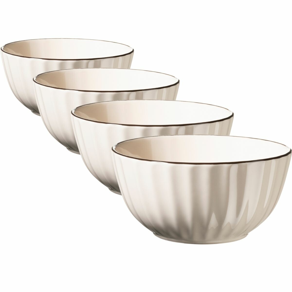 Mäser Súprava misiek 4 ks OSITA - 12 cm, krémová, 12 cm