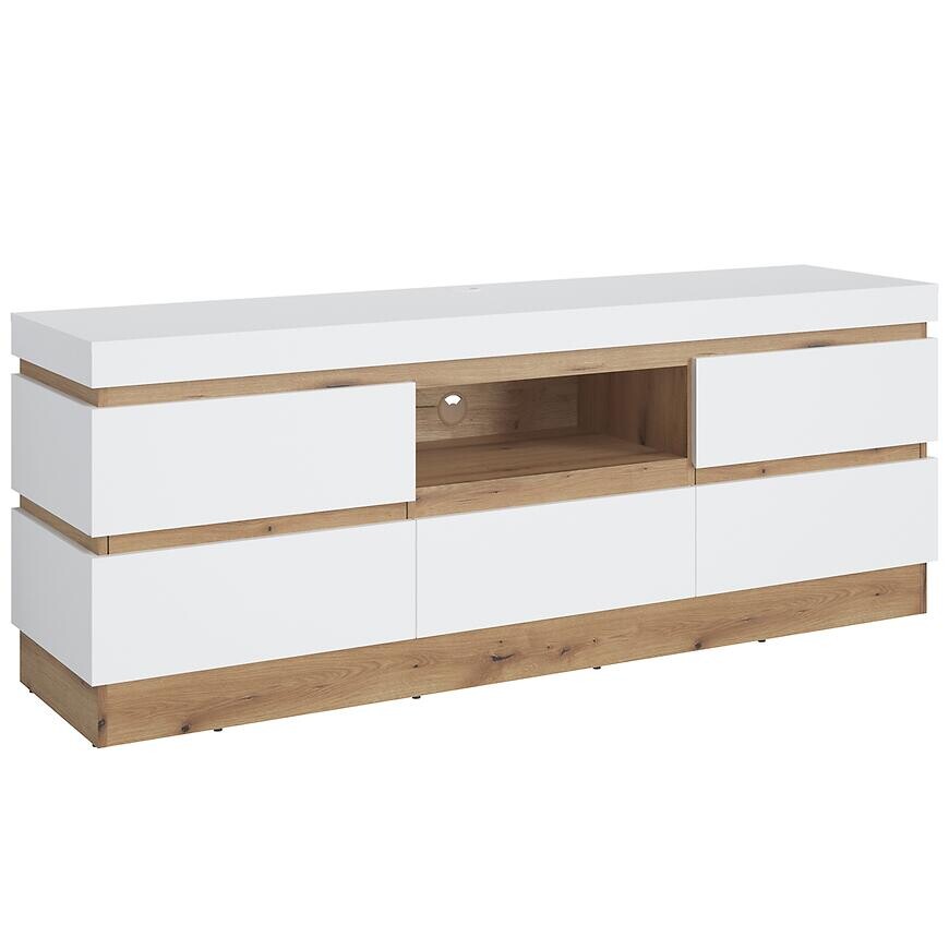 TV stolík 2d1s Calabria Corf107 Dub Coast Evoke /biela Alp