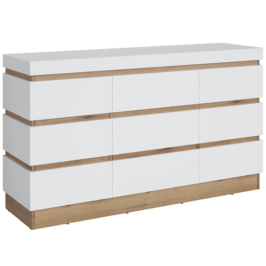 Komoda 3d1s Calabria Cork101 Dub Coast Evoke/Biela Alpin