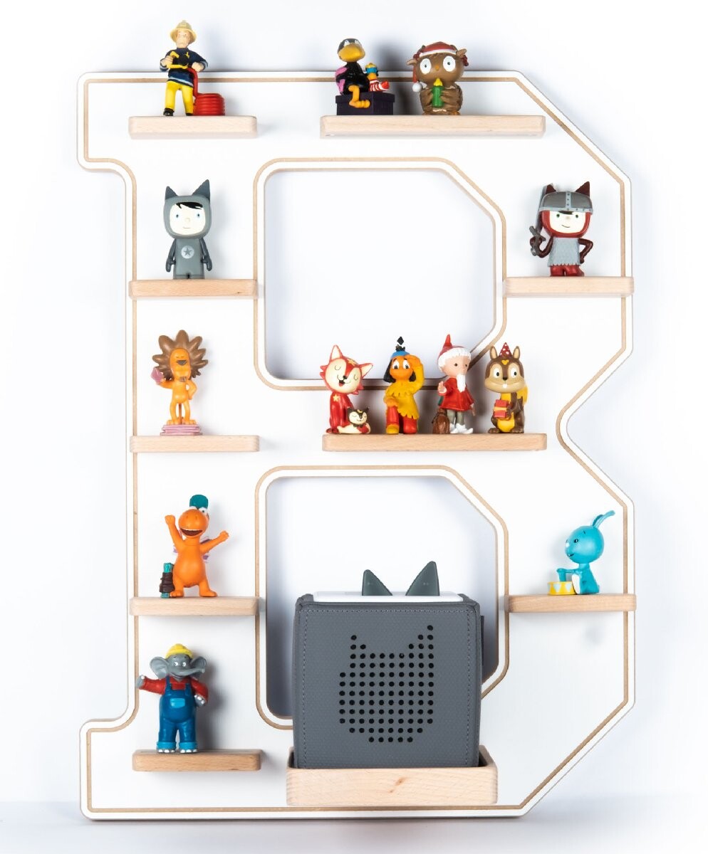 Polička Boarti Tonie - písmeno B, biela