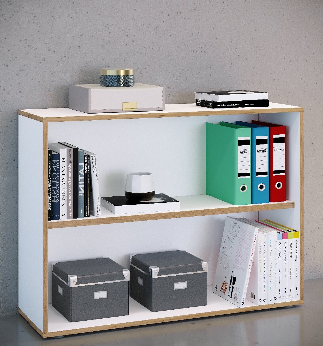 Kancelársky regál VCM s 2 priehradkami 