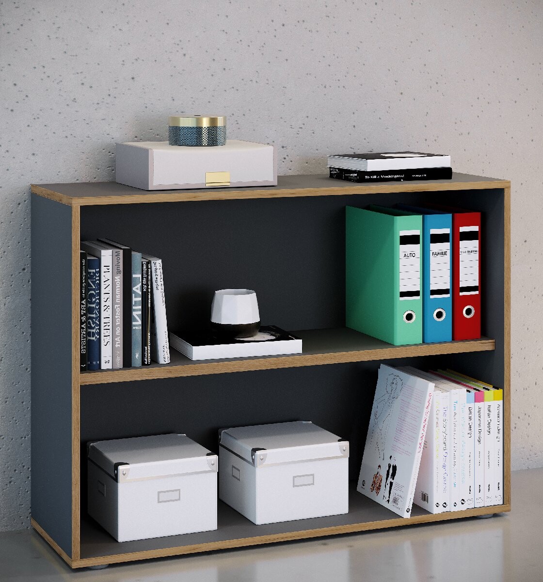 Kancelársky regál VCM s 2 priehradkami 