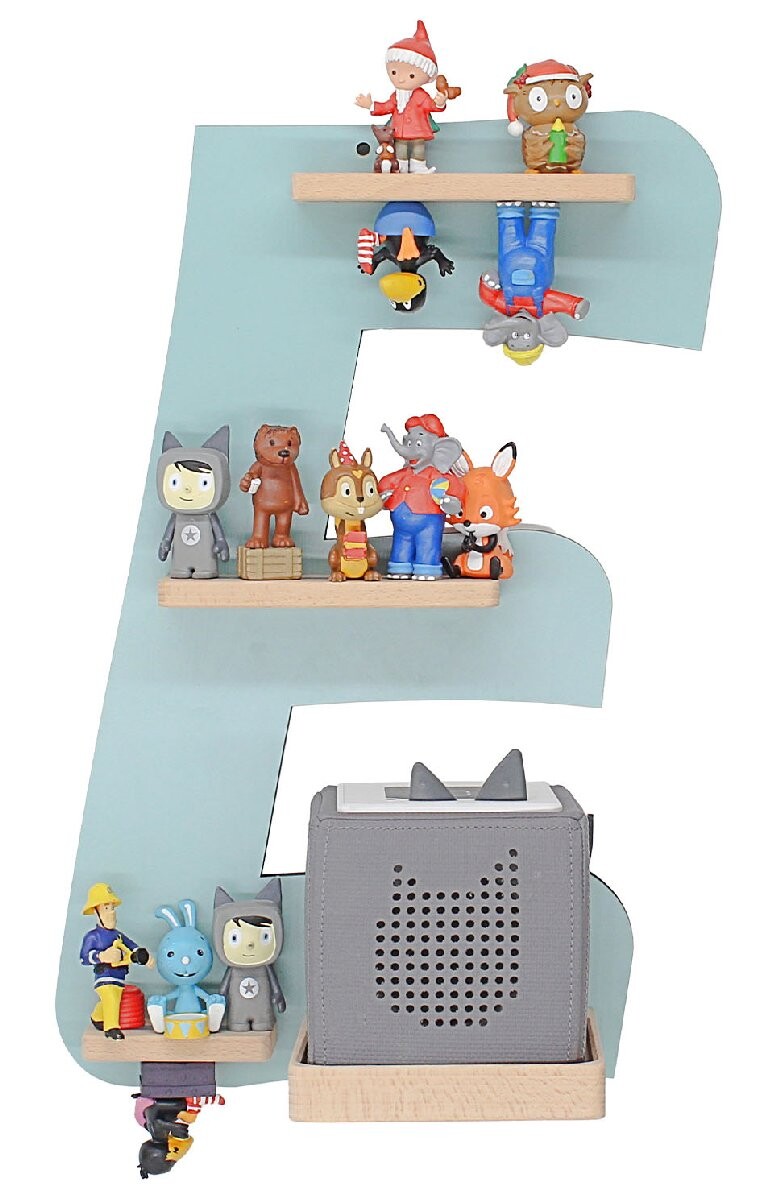 Polička Boarti Tonie - písmeno E, limetkovo zelená