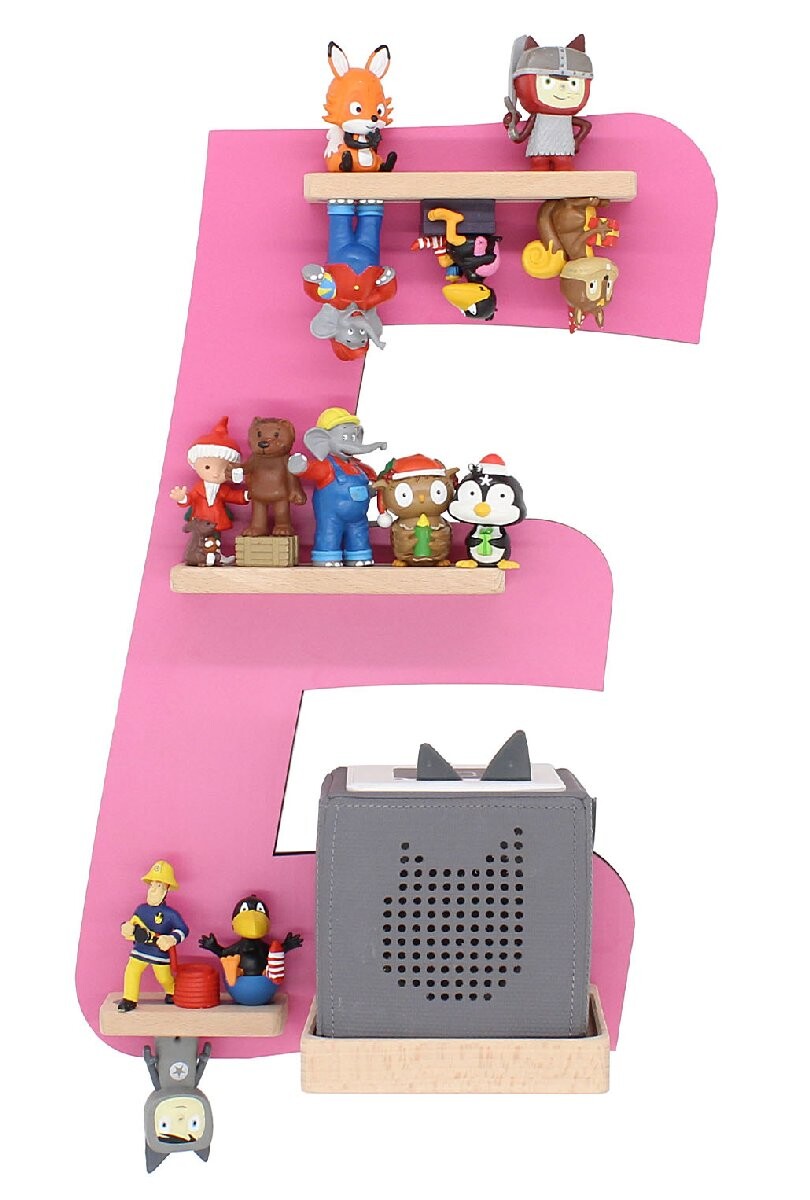 Polička Boarti Tonie - písmeno E, ružová