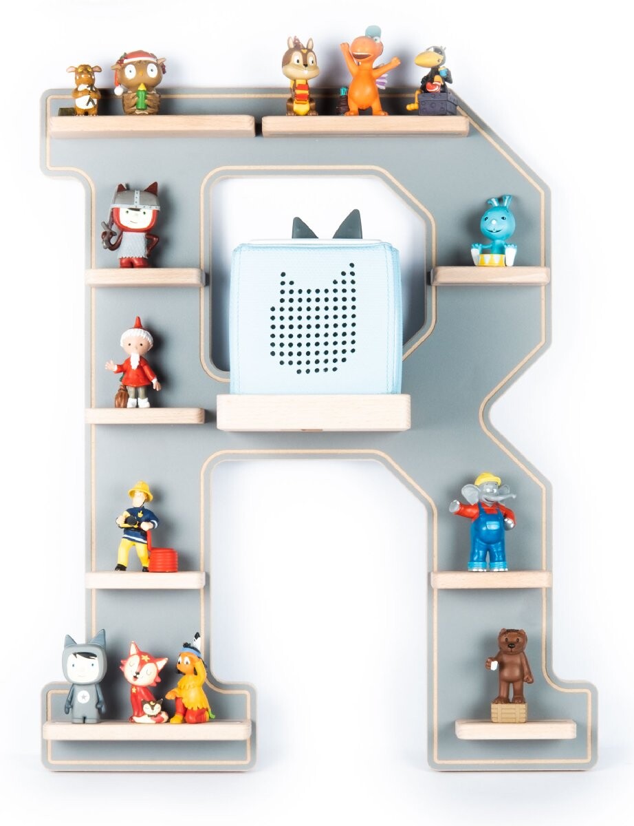 Polička Boarti Tonie - písmeno R, sivá