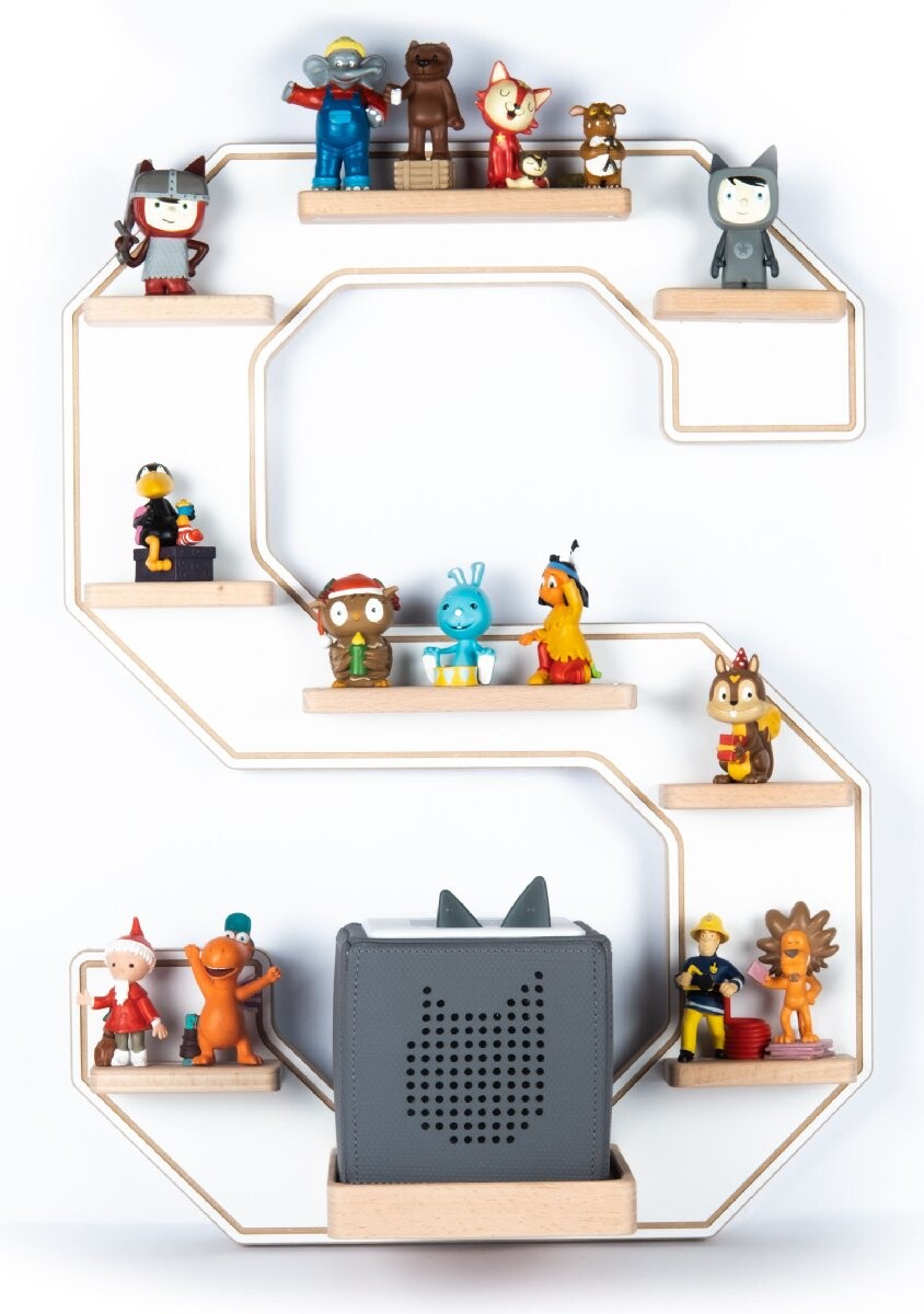 Polička Boarti Tonie - písmeno S, biela