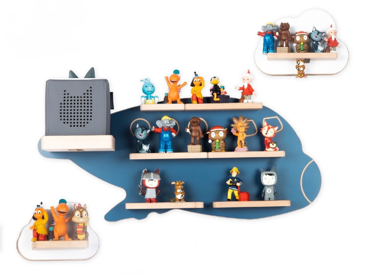 Regál Boarti Tonie - sada lietadiel, biely