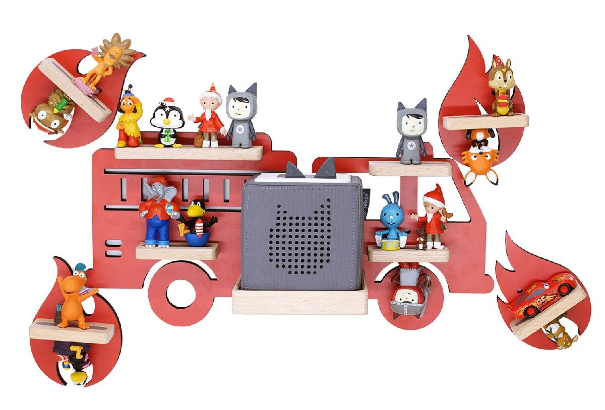 Regál Boarti Tonie - hasičská súprava, červená