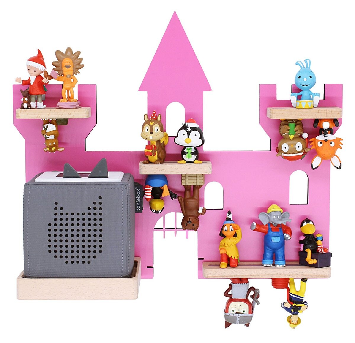 Polička Boarti Tonie - zámok, ružová