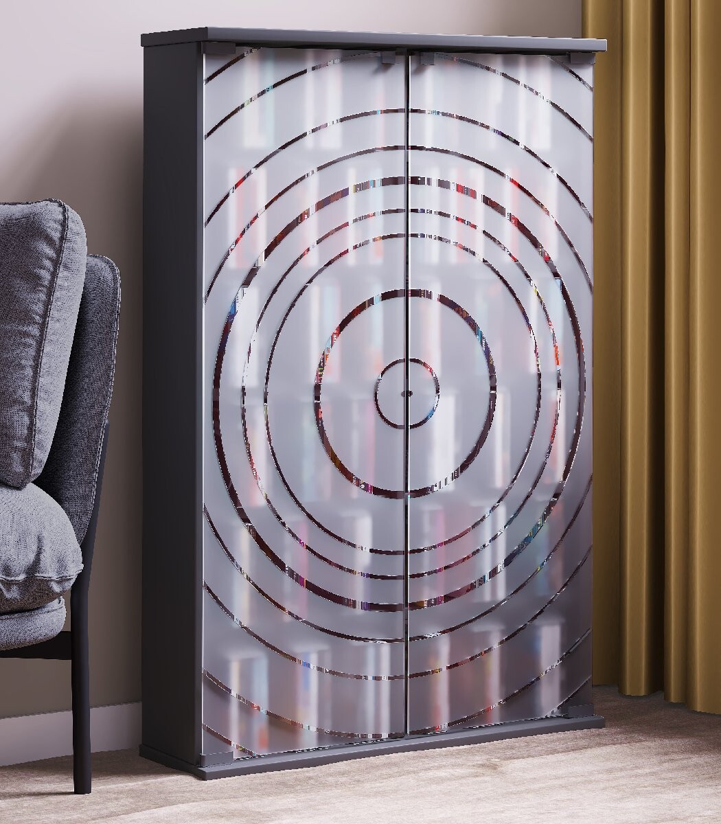 Vitrína na médiá Tilano L, antracitová