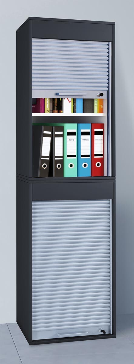 Kancelárska skriňa Aktos XL, čierna