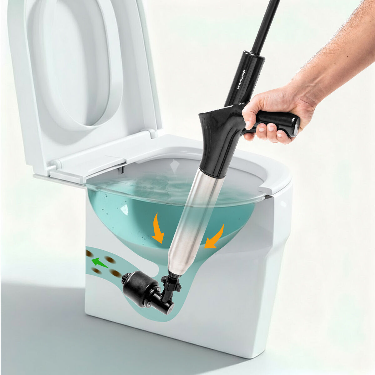 Vysokotlaková vzduchová zátka na potrubia s príslušenstvom a manometrom 5v1 Jetpro