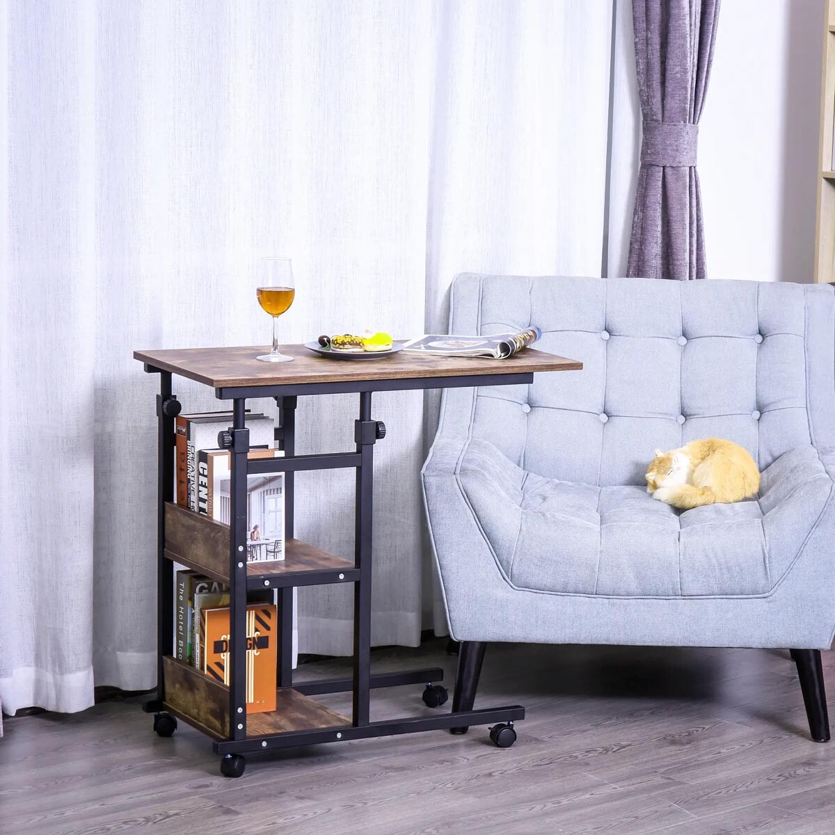 Skladací stôl s kolieskami