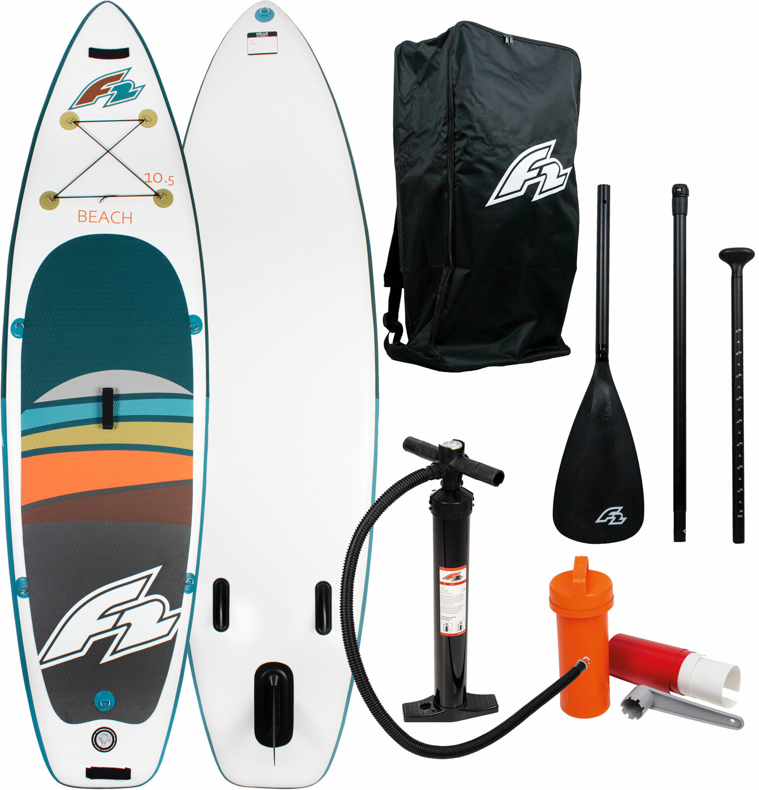 F2 iSUP Beach Bomber Stand-Up-Paddle Set , Paddleboard, Velikosť: Univerzálna veľkosť