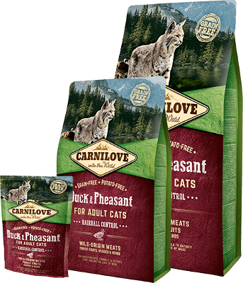 Carnilove Duck & Pheasant for Adult Cats – Hairball Control - Expirace