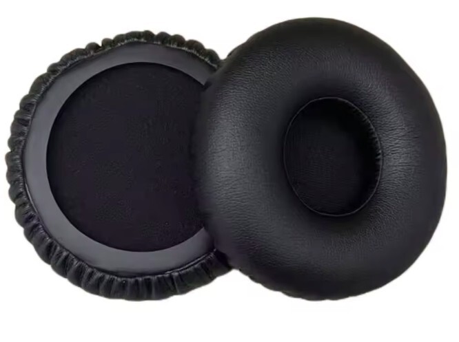 Náhradné náušníky pre slúchadlá JBL E40, E40BT - Čierne, kožené