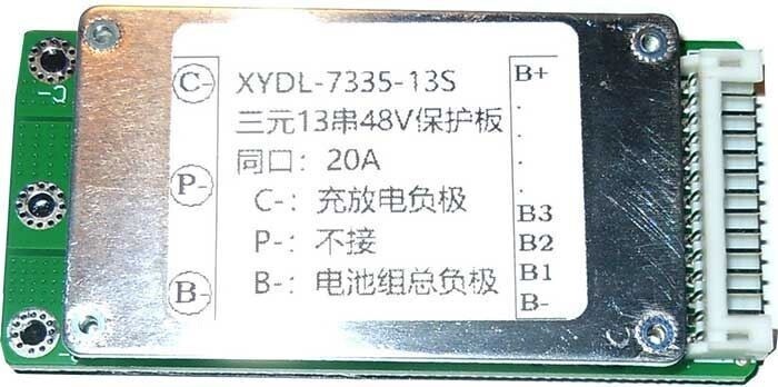 Ochranný obvod a balancér pre 13 Li-Ion článkov 3,7V prúd do 20A