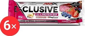 Amix Nutrition Exclusive Proteín Bar, 6× 85 g, Forest Fruits