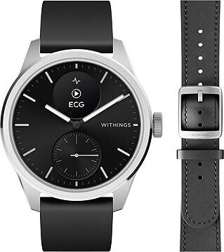 Withings sada ScanWatch 2 42mm Black s koženým řemínkem