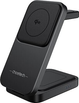 Choetech 15 W 3-in-1 Qi2 Certified Foldable Magnetic Wireless Charger – black