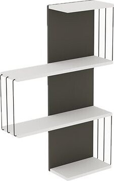 Nejlevnější nábytek Nástěnná police AMYTIS, bílá/antracit