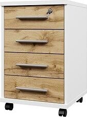 Najlacnejší nábytok – Uzamykateľný kontajner NEJBY GIANNI, biela/dub wotan