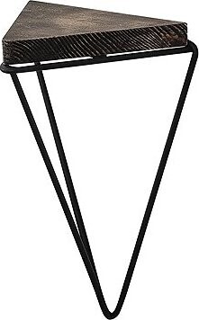 Najlacnejší nábytok Nástenná polica Clishham, čierna/tmavý orech