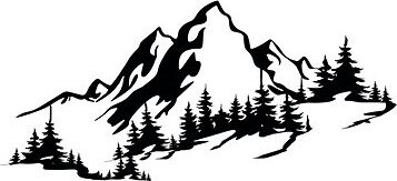 Nejlevnější nábytek Kovová dekorace na zeď NN01420 - hory