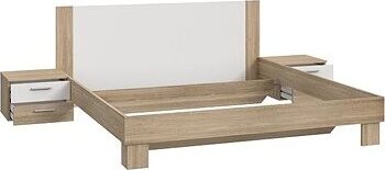 Nejlevnější nábytek ELEK s nočními stolky, dub sonoma/bílá, 5 let záruka