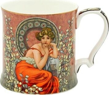 Home Elements Porcelánový hrnček 360 ml, Mucha tmavý