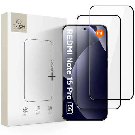 Tech-Protect Glass Fit 2x ochranné sklo na Xiaomi Redmi Note 15 Pro 5G, čierne