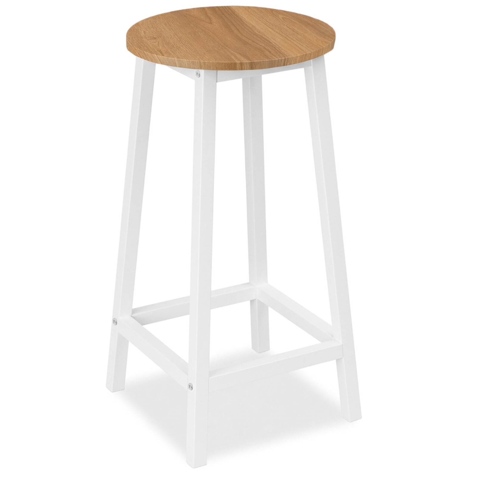 Barová židle Flint bílá/dub přírodní